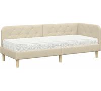 vidaXL Estructura para cabecero de cama, color crema, 80 x 200 cm, tapizada