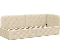 vidaXL Estructura para cabecero de cama, color crema, 80 x 200 cm, tapizada