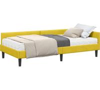vidaXL: Estructura para colchón de cuna, con colchón incluido. Otros. 2 unidades. Color: Amarillo. Material: Terciopelo