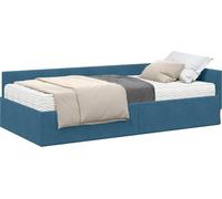vidaXL: Estructura para colchón de cuna, con colchón incluido. Otros: 2 unidades. Color: Azul. Material: Terciopelo
