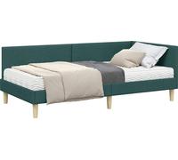 vidaXL Estructura para colchón de cuna, con colchón incluido. Otros. 2 unidades. Color: verde. Material: tela
