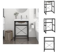 vidaXL Estructura para mueble de lavabo de baño con lavabo, color , hierro – Muebles de lavabo para baño
