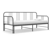 vidaXL Estructura sofá cama extraíble sin colchón metal gris 90x200 cm