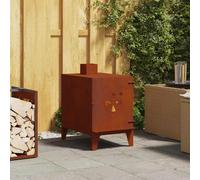 vidaXL Estufa de camping de acero corten 35x50x60 cm