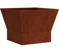 vidaXL Estufa de exterior con aspecto rústico, 40 x 40 x 35 cm, acero resistente a la intemperie