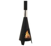 vidaXL Estufa de Jardín con Atizador Acero Chimenea Brasero Barbacoa Horno Dimensiones 38 x 38 x 122 cm, 45 x 45 x 122 cm