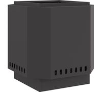 vidaXL Estufa para exteriores sin humo, color , 48 x 48 x 51 cm, acero resistente a la intemperie
