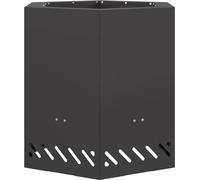 vidaXL Estufa para exteriores sin humo, color , 48 x 48 x 51 cm, acero resistente a la intemperie