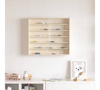 vidaXL Expositor de Pared Beige 60 x 8,5 x 54 cm Madera contrachapada, Sala Moderna, diseño Rectangular, Gran Espacio de Almacenamiento, Elegante vitrinas, soluciones para Ahorrar Espacio