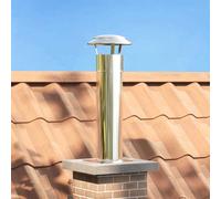 vidaXL Extensión de Cabeza de Chimenea Plateado 26 x 26 x 50 cm