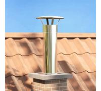 vidaXL Extensión de Cabeza de Chimenea Plateado 29 x 29 x 50 cm