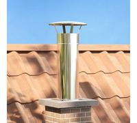 vidaXL Extensión de Cabeza de Chimenea Plateado 31 x 31 x 50 cm