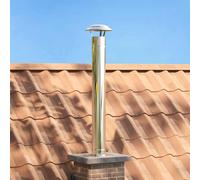 vidaXL Extensión de Chimenea Plateado 25 x 25 x 132 cm