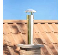 vidaXL Extensión de Chimenea Plateado 25 x 25 x 82 cm Acero inoxidable