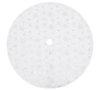 vidaXL Falda de árbol de Navidad de Lujo Blanca de 150 cm de Piel sintética