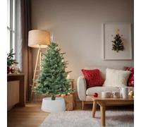 vidaXL Falda del árbol de Navidad plástico blanca Ø56x23 cm