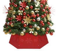 vidaXL Falda del árbol de Navidad roja Ø68x25 cm