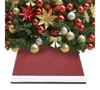 vidaXL Falda del árbol de Navidad roja y blanca 48x48x25 cm