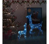 vidaXL Familia de renos de Navidad acrílico 160 LEDs azules