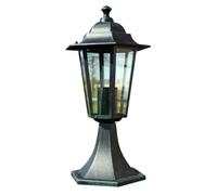 vidaXL Farol de Jardín Aluminio Verde Oscuro 41 cm Mini Farola Patio Lámpara