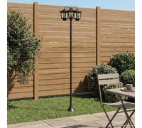 vidaXL Farola de 3 brazos Negro 16 x 16 x 187 cm Aluminio y ABS