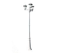 vidaXL Farola de jardín Kingston 3 brazos 215 cm Blanco