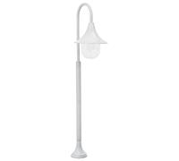 vidaXL Farola de jardín blanca de aluminio 120 cm Iluminación patio noche