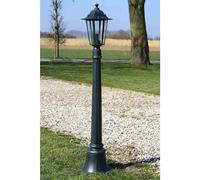 vidaXL Farola Individual Jardín Aluminio Vidrio Verde Oscuro 105 cm Luz Patio