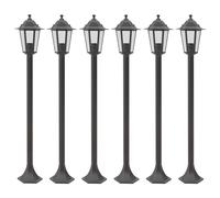 vidaXL Farolas de jardín aluminio bronce E27 110 cm 6 unidades