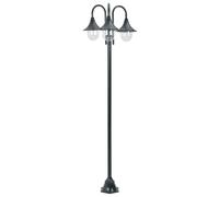 vidaXL Farolas de Jardín con 3 Luces Aluminio Bronce 220 cm Iluminación Patio Color Bronce, Verde oscuro, Blanco y mas