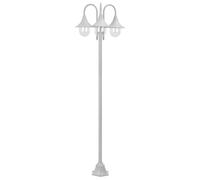 vidaXL Farolas de Jardín con 3 Luces Aluminio Bronce 220 cm Iluminación Patio Color Bronce, Verde oscuro, Blanco y mas
