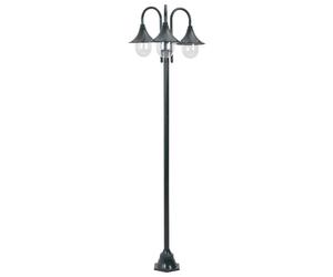 vidaXL Farolas de Jardín con 3 Luces Aluminio Bronce 220 cm Iluminación Patio Color Bronce, Verde oscuro, Blanco y mas
