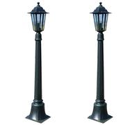 vidaXL Farolas de jardín Preston 2 piezas 105 cm