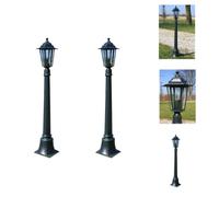 vidaXL Faroles de jardín Preston, 2 unidades, 105 cm - Iluminación exterior