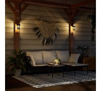 vidaXL Faroles solares de pared de exterior luz blanca 4 uds