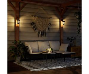 vidaXL Faroles solares de pared de exterior luz blanca 4 uds