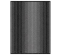 vidaXL Felpudo a rayas negro y gris 90x120 cm