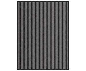 vidaXL Felpudo a rayas negro y gris 90x120 cm