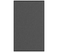 vidaXL Felpudo a rayas negro y gris 90x150 cm