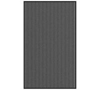 vidaXL Felpudo a rayas negro y gris, para interior y exterior, 90x150 cm