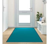 vidaXL Felpudo Cian y Negro 120 x 350 cm 100% Poliamida