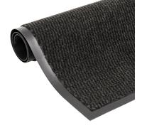 vidaXL Felpudo de nudo negro 60x180 cm