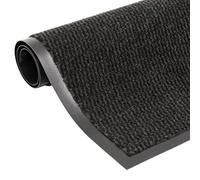 vidaXL Felpudo de Nudo para Puerta Alfombra Entrada Suelo Decorativa Antideslizante Exterior Interior Bienvenida en Vestidor Porche Negro