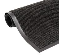 vidaXL Felpudo de nudo para puerta – Alfombra entrada antideslizante exterior e interior, Negro