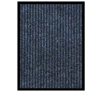 vidaXL Felpudo de rayas azul 40x60 cm