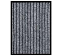 vidaXL Felpudo de rayas gris 40x60 cm