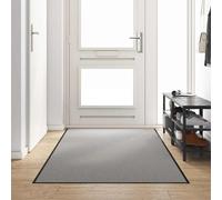 vidaXL Felpudo Gris y Negro 120 x 250 cm 100% Poliamida