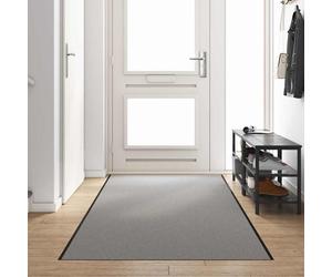 vidaXL Felpudo Gris y Negro 120 x 400 cm 100% Poliamida