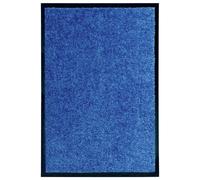 vidaXL Felpudo lavable alfombra de entrada gruesa antideslizante Azul 40x60 cm