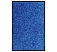 vidaXL Felpudo lavable alfombra de entrada gruesa antideslizante Azul 40x60 cm
